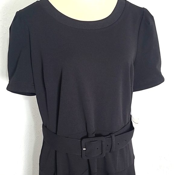 Karl Lagerfeld Elegant Black Scuba Crepe Dress, Size 14, NWT - Picture 4 of 13